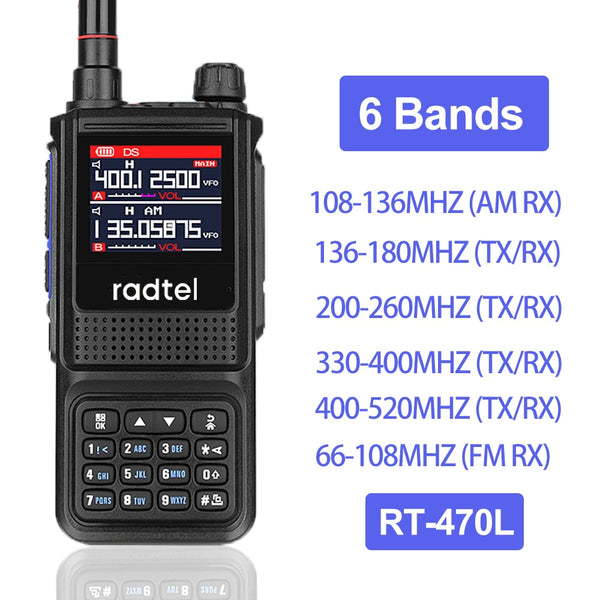 Talkie Walkie Radtel RT 470 6 Bandes Amateur Ham Station De Radio