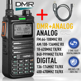 Radtel RT-4D Digital DMR Radio Walkie Talkie Dual Mode Analog Two Way Radio Dual Time Slot Tier 1+2 Ham Radio 1024 Channels