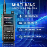 Radtel RT-470X  Multi-Bands Ham Radio + Programming cable+Speaker Mic+Air band Antenna