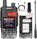 Radtel RT-630 IP67 Waterproof 10W Full Bands Ham Radio, Aviation Air Band Long Range Handheld Walkie Talkie, Wireless Copy Frequency, USB-C, 2600mAh Battery