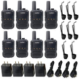 8 x Radtel RT12 Rechargeable Walkie Talkies for Adults Long Range Handheld FRS Two Way Radio 16CH Handsfree VOX for Camping Hiking