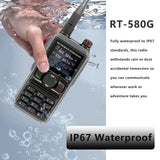 Radtel RT-580G (GPS+Bluetooth) Dual Band Waterproof Ham Radio with Aviation Band Reception, 8W UHF 10W VHF, 199 Channels, 3800mAh Battery, NOAA Weather, Type-C Charging,Tri-Standby,IP67