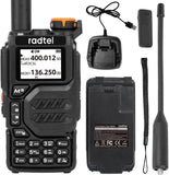 Radtel RT-590 Air Band Walkie Talkie Amateur Ham Radio Station UHF VHF 200CH Full Band HT with NOAA Channel AM Satcom Two Way Radio