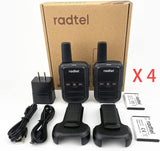 8 x Radtel RT12 Rechargeable Walkie Talkies for Adults Long Range Handheld FRS Two Way Radio 16CH Handsfree VOX for Camping Hiking