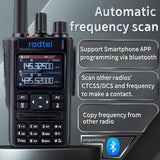 Radtel RT-490 GPS Bluetooth App Programming Tri-Band Radio 136-174/400-520Mhz Long Range Handheld Two Way Radio with Air Band Reception VOX/FM Radio…