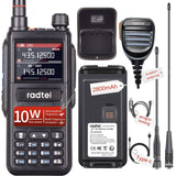 Radtel RT-470 10 Watt Tri-Band Radio 144-148/420-450/1.25M 256CH Air Band Walkie Talkie NOAA FM Radio Receive