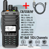 Radtel RT-860 Multi Band Ham Radio HF UHF VHF Dual Band with AM USB LSB CW CB LW MW SW SSB Reception, 1024 Channels, 5W