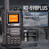 Radtel RT-590 Plus Air Band Walkie Talkie Amateur Ham Two Way Radio Station UHF VHF 200CH Full Band with NOAA Channel AM Satcom