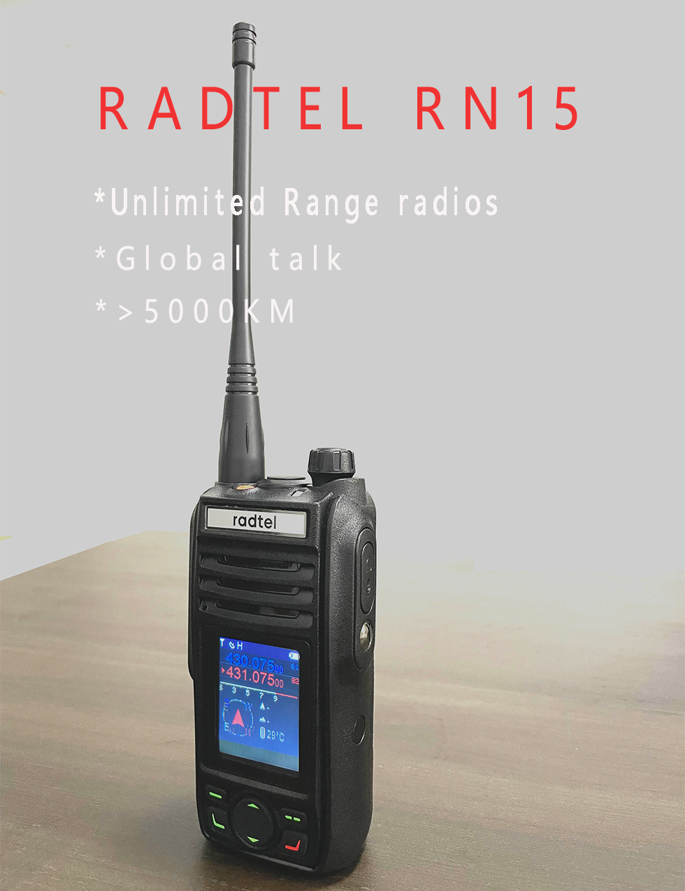 Radtel RN15 Global Free Talking Walkie Talkie 500km Unlimited Range Ne