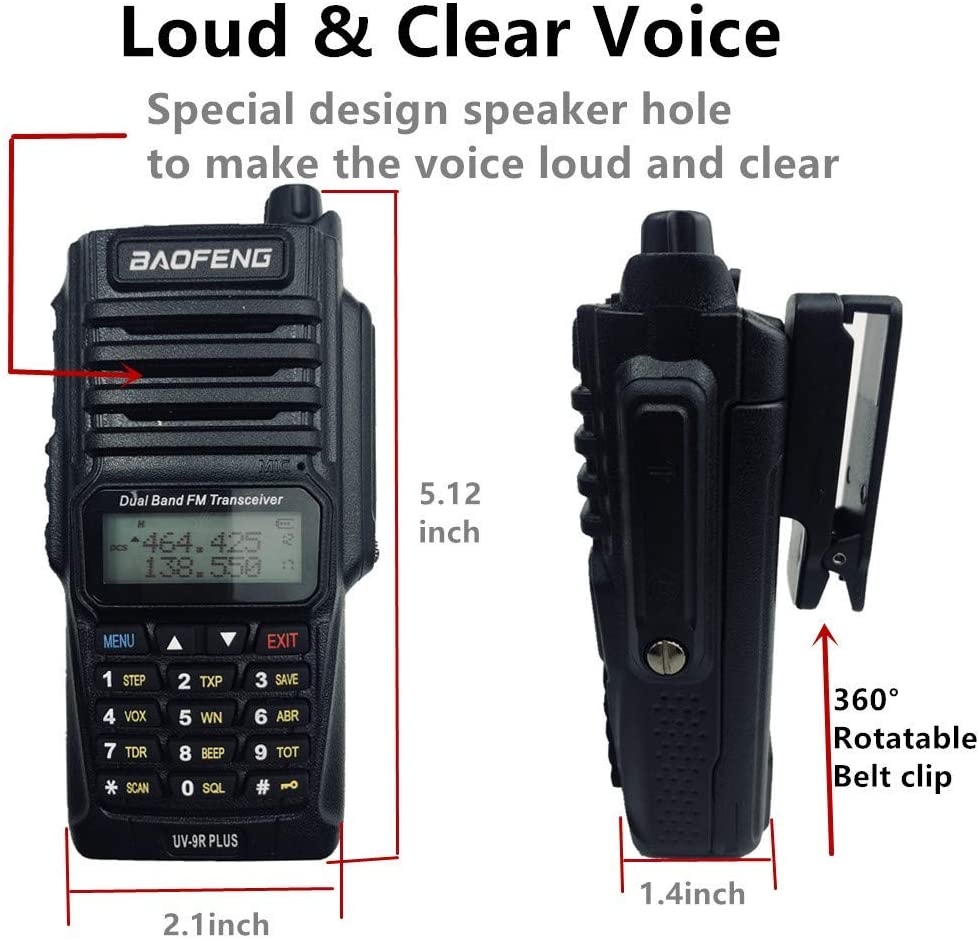 De plus Baofeng UV-9R 8W VHF UHF Talkie Walkie double bande Han +